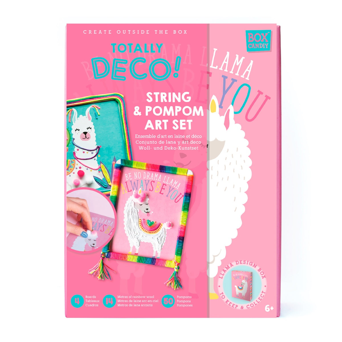 Zestaw artystyczny Lama i pompony Box Candiy