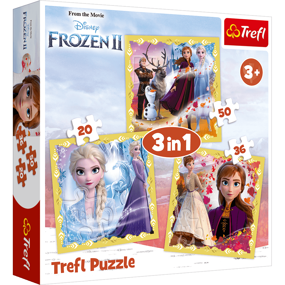 Puzzle 3w1 ( 20,36,50) Moc Anny i Elsy Frozen 2 34847