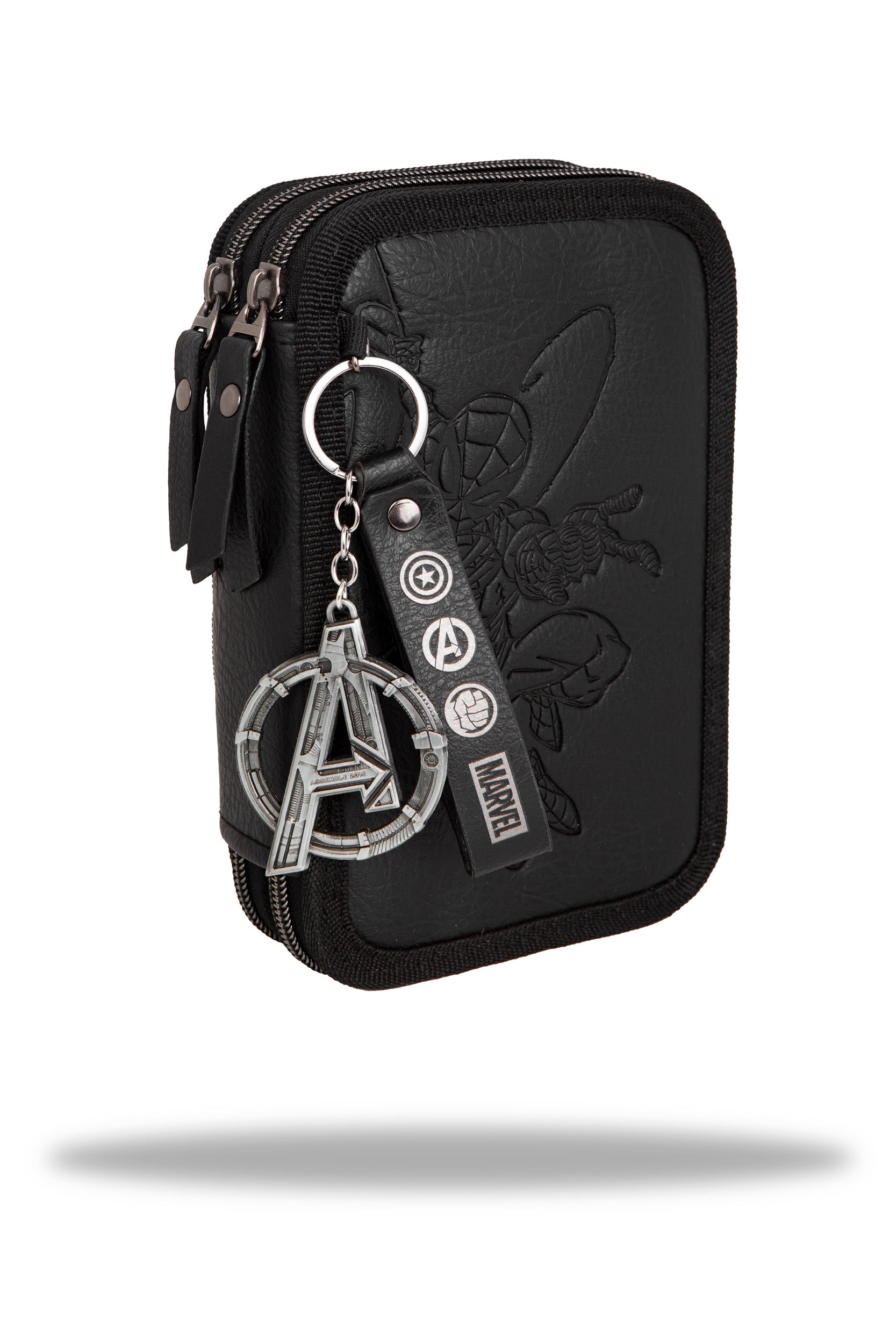Piórnik 2-komorowy z wyposażeniem Disney 100 jumper 2 black collection