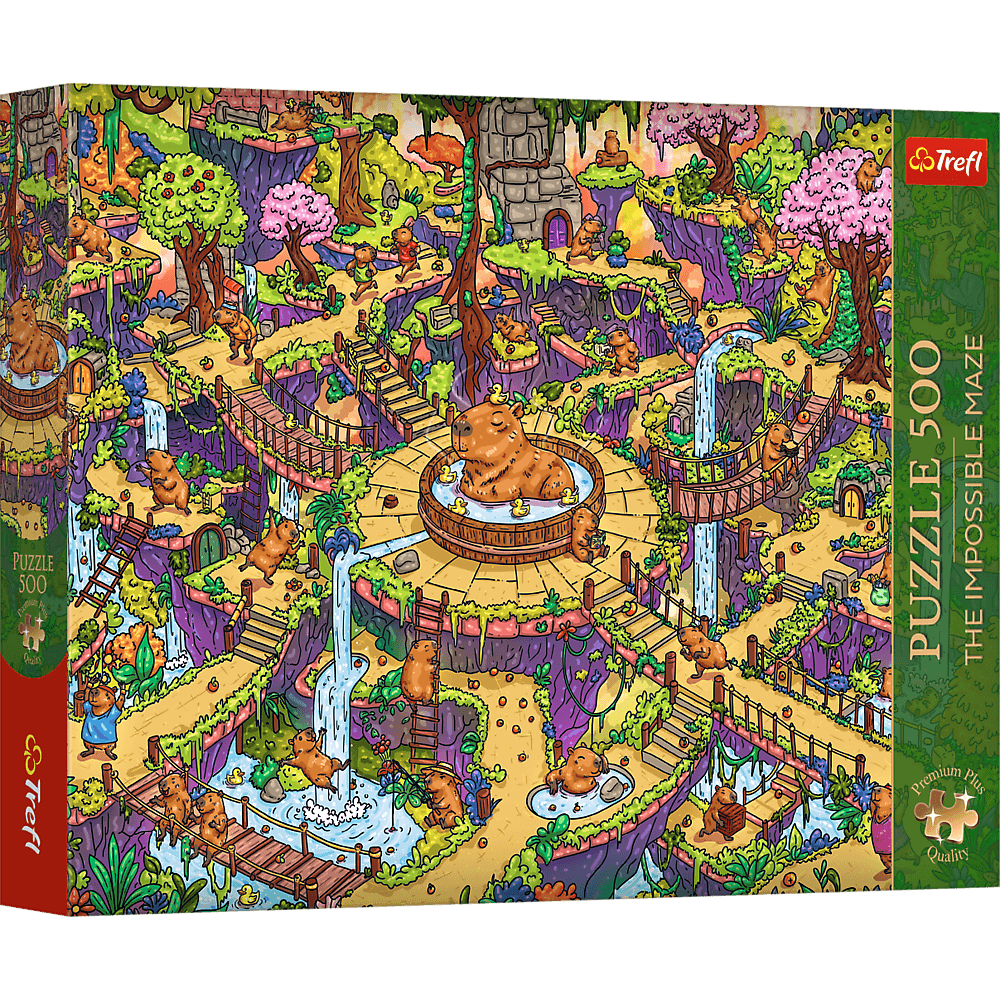 Puzzle 500 Trefl Premium Plus The Impossible Maze Zabawne Kapibary 37631
