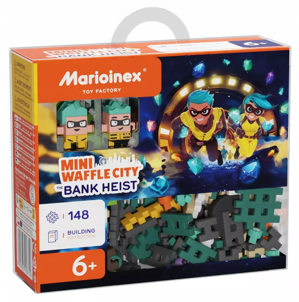 Klocki konstrukcyjne Waffle mini City Napad na Bank 148 elementów