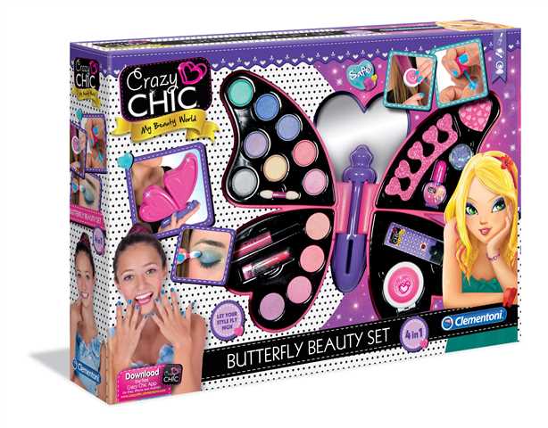 Zestaw 4w1 kosmetyków Motyl Crazy chic 78236