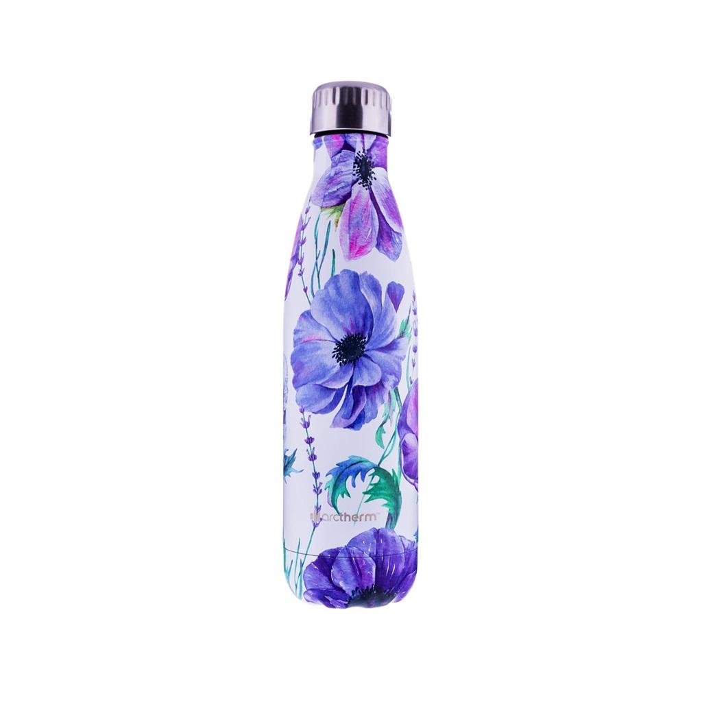 Butelka termiczna wzór kwiatowy chabry 500ml