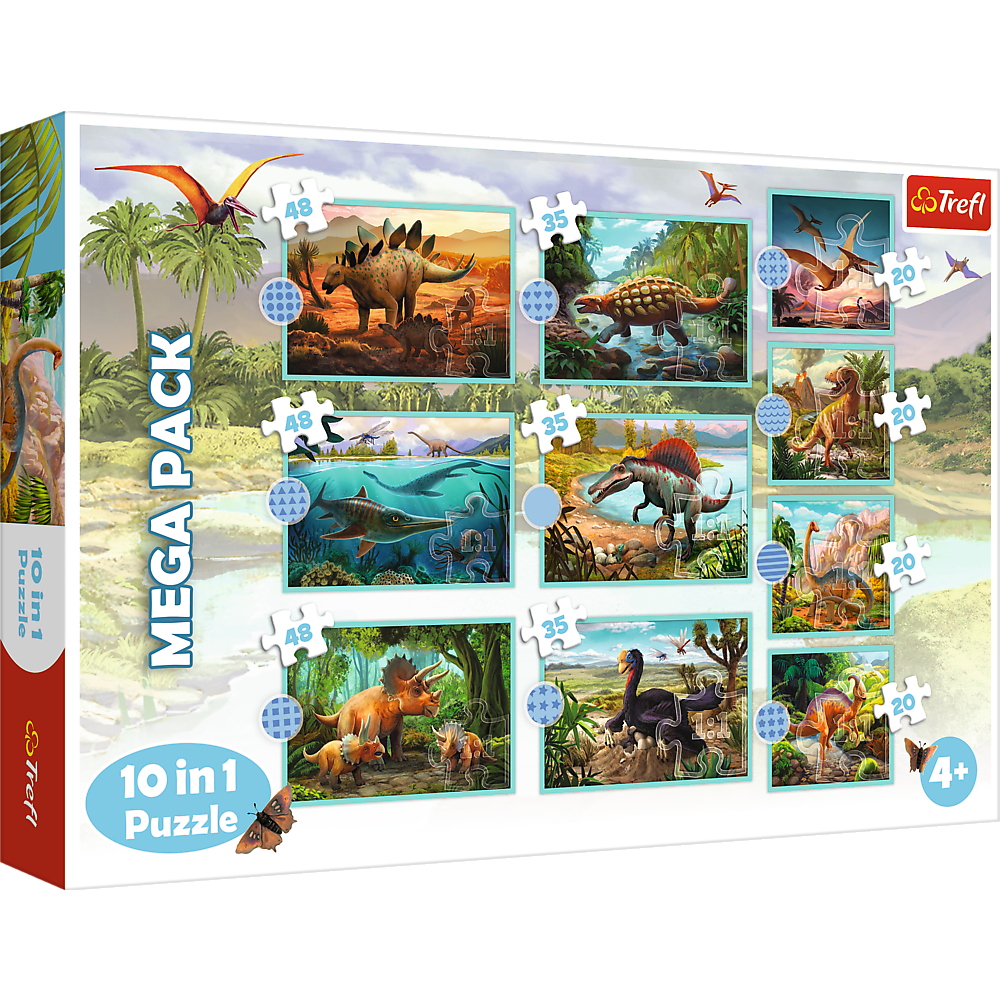 Puzzle 10w1 Poznaj wszystkie dinozaury 90390