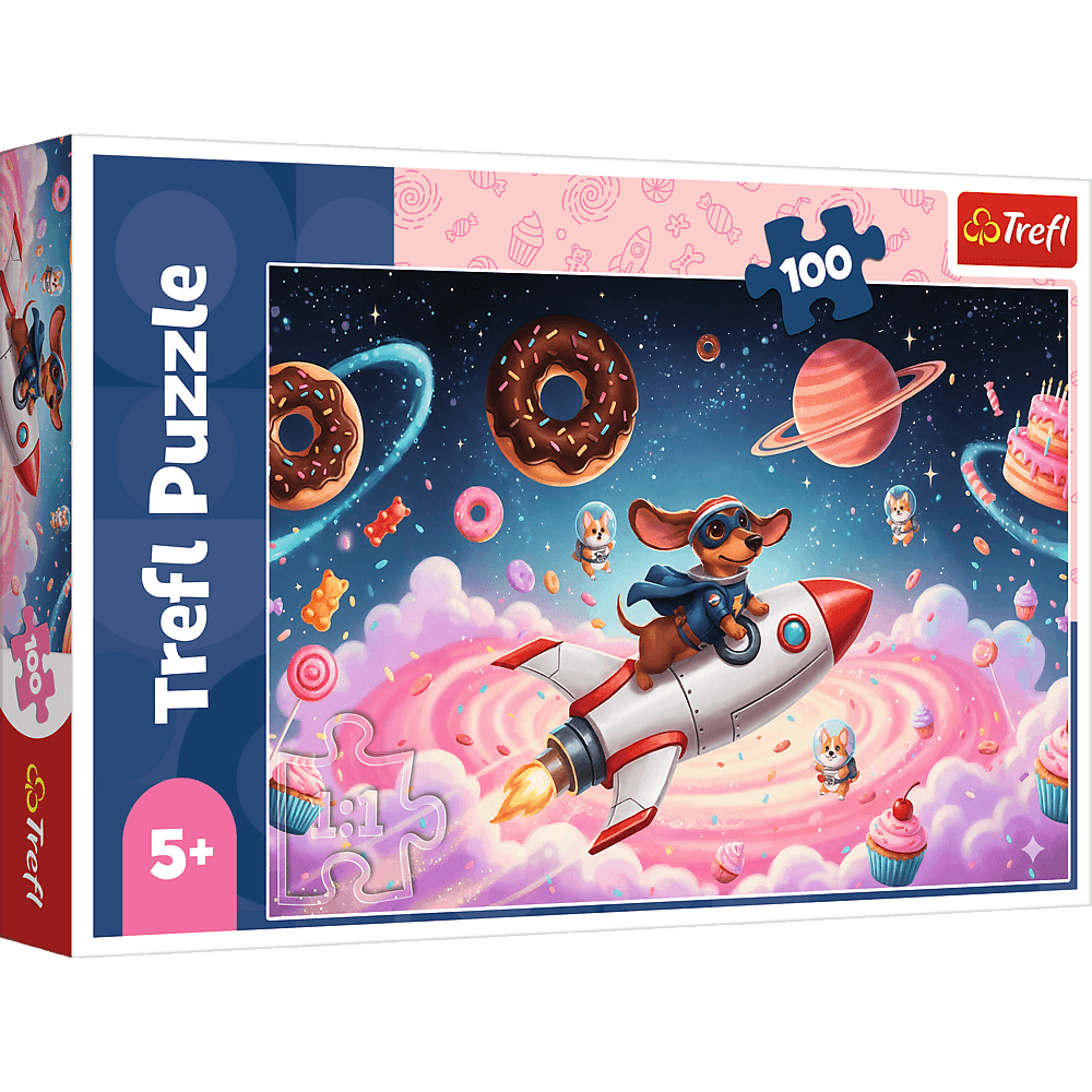 Puzzle 100 Jamnik na rakiecie 16558