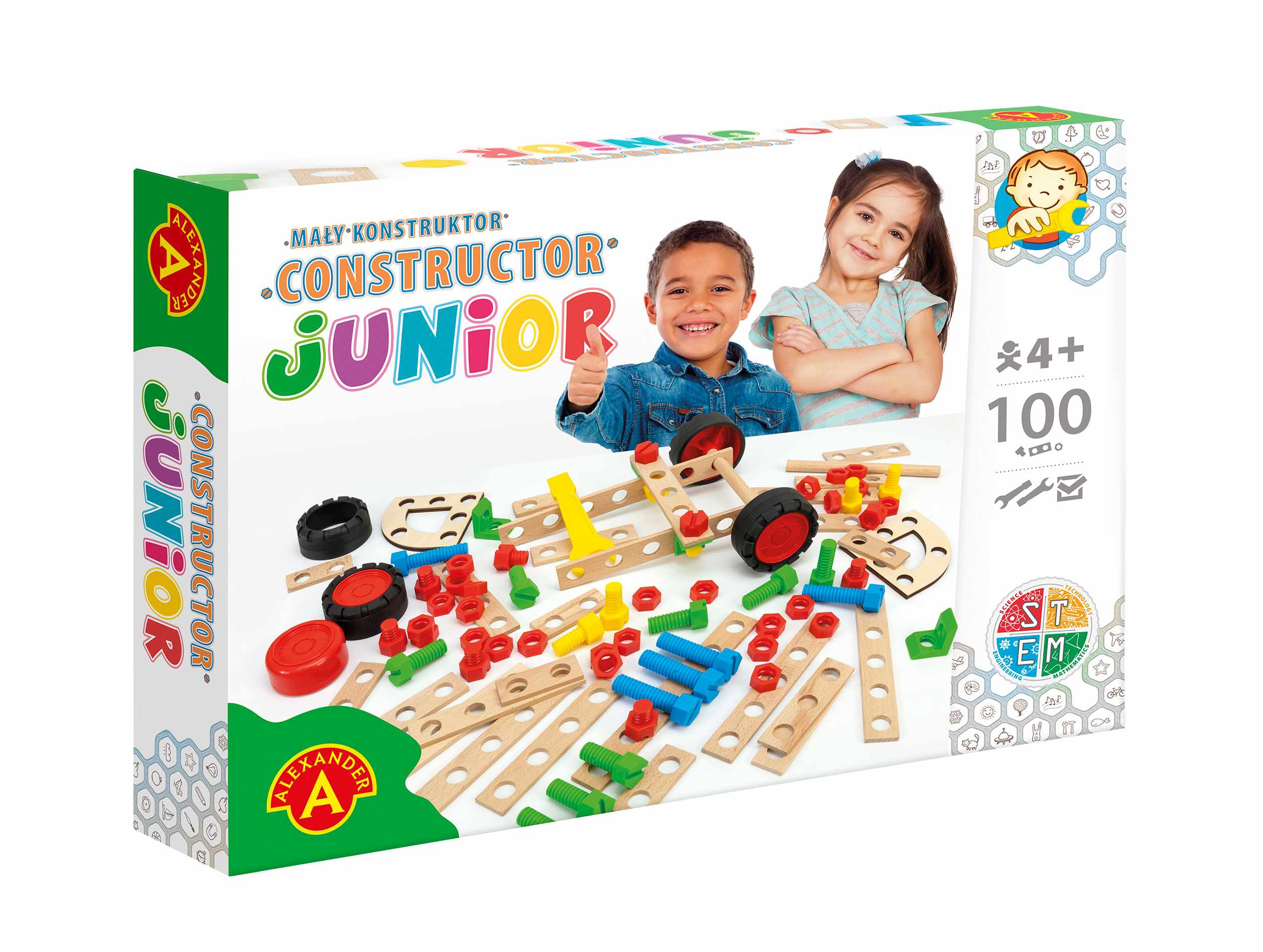 Mały Konstruktor Junior 100 elementów