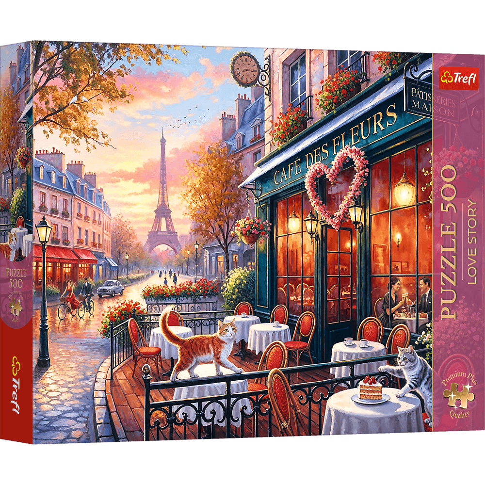 Puzzle 500 Trefl Premium Plus Love Story Miłość w Paryżu 37621