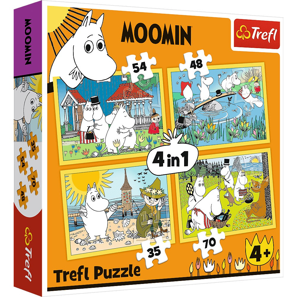 Puzzle 4w1 (35,48,54,70) Wesoły dzień Muminków 34368