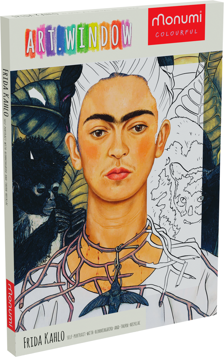 Kolororamka Arts L Selfportrait with Hummingbird and thorn necklac