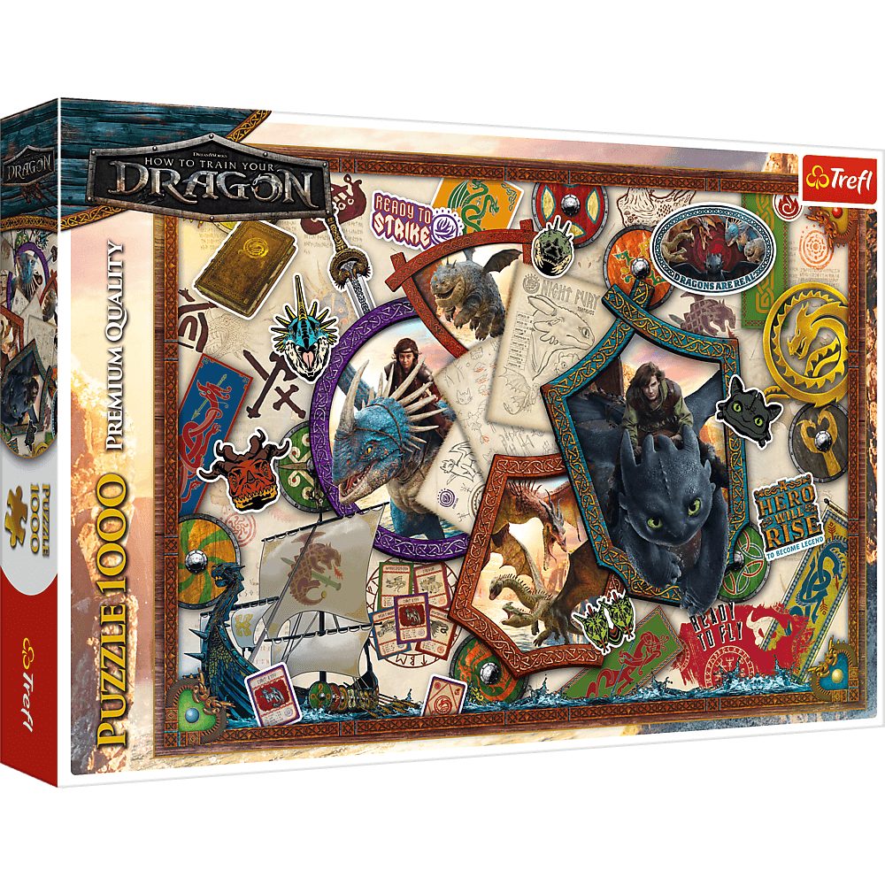 Puzzle 1000 Jak Wytresować Smoka bohaterowie 10959