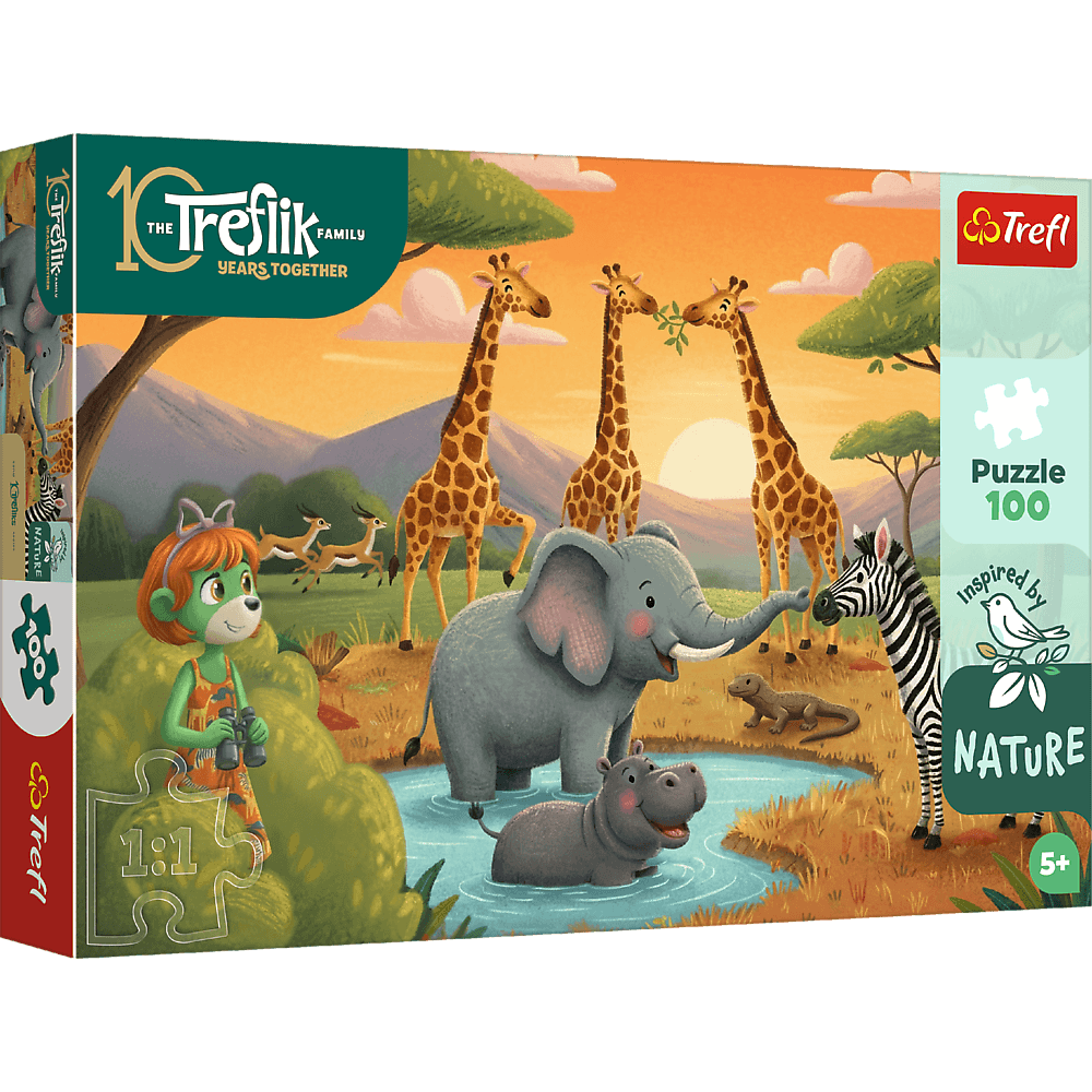 Puzzle 100 Inspired By Nature Wesoła ferajna Rodzina Treflików 16571