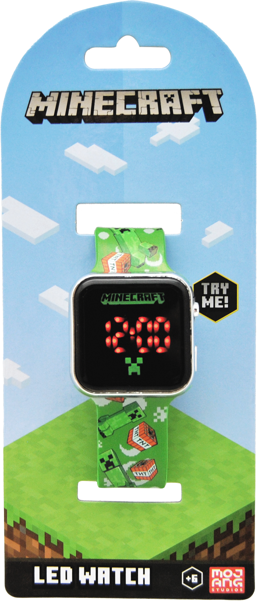 Zegarek LED z kalendarzem Minecraft MIN4129