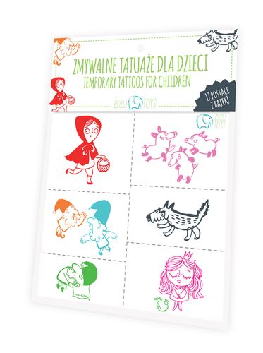 Tatuaże zmywalne dla dzieci Postaci z bajek PAP