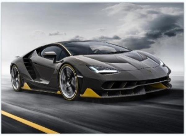 Diamentowa mozaika auto sportowe czarne na asfalcie NO-1008538