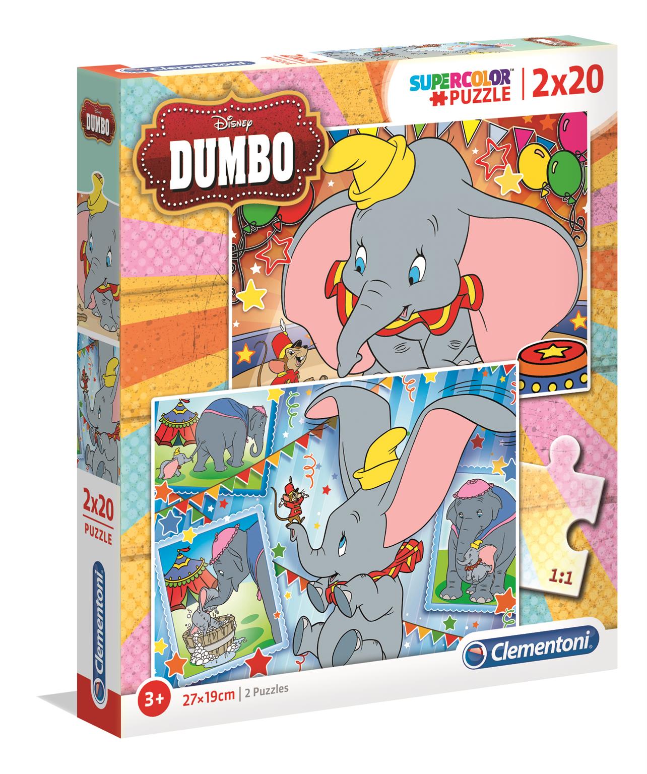Puzzle 2w1 super kolor Dumbo 24756