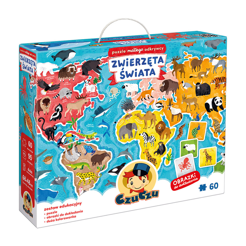 Puzzle małego odkrywcy Zwierzęta Świata CzuCzu