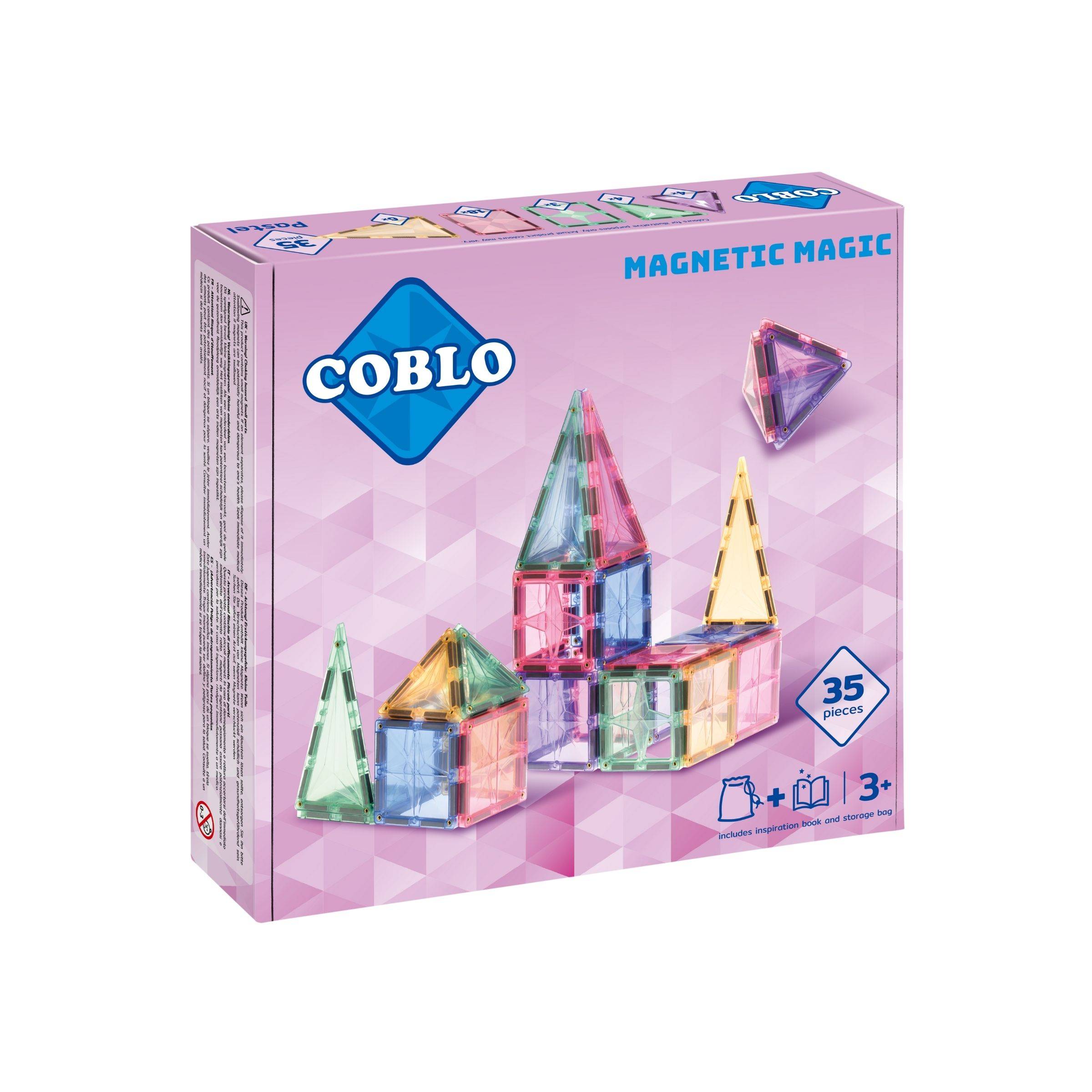Klocki magnetyczne COBLO Pastel 35 elementów