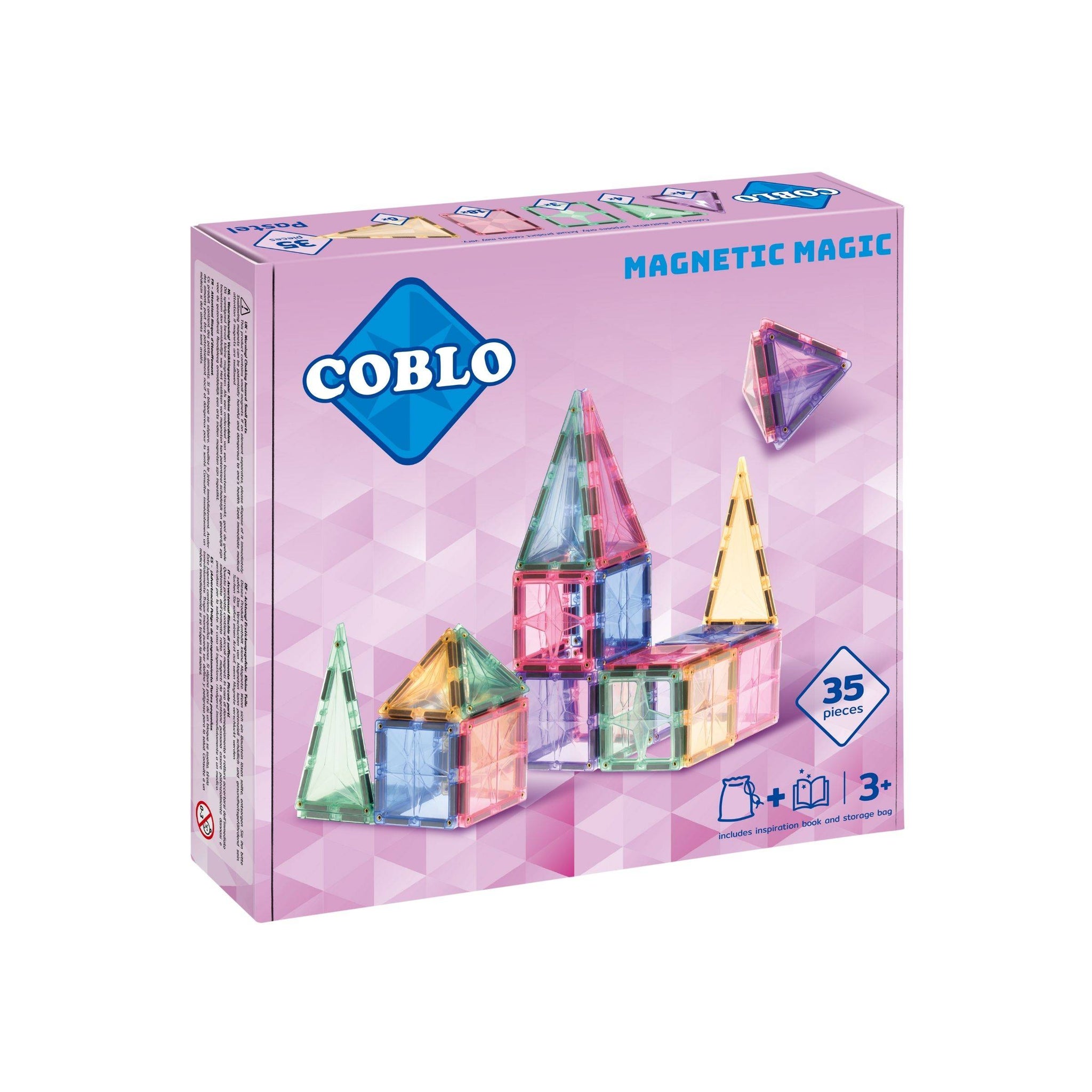 Klocki magnetyczne COBLO Pastel 35 elementów