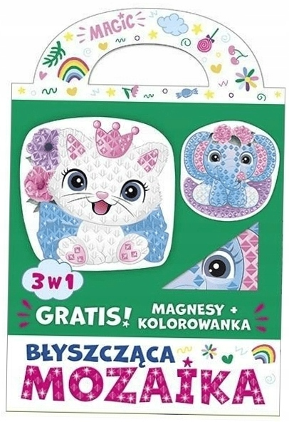 Błyszcząca mozaika 3w1 Kotek i Słonik