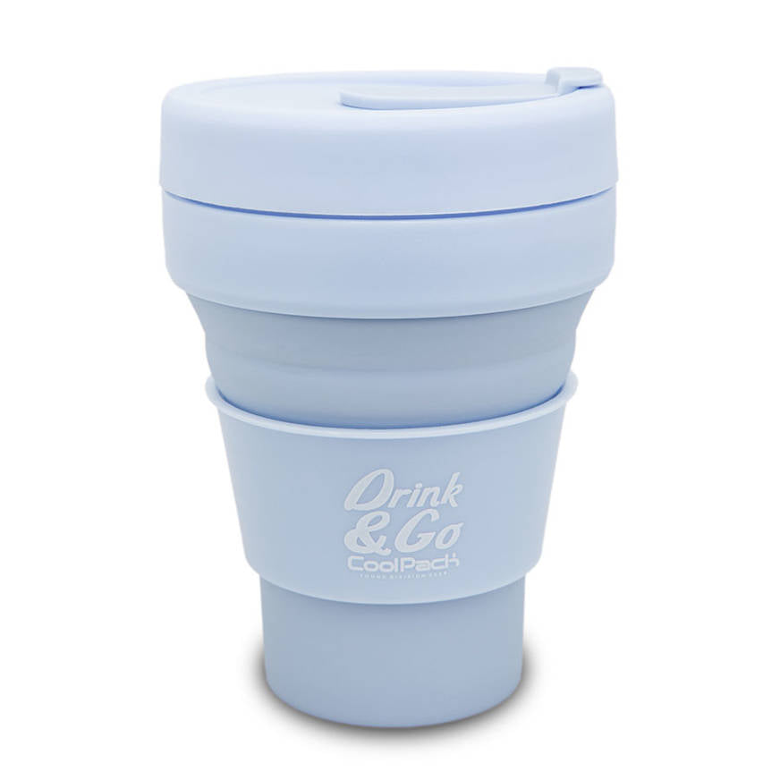 Kubek silikonowy 355 ml pastelowy powder blue