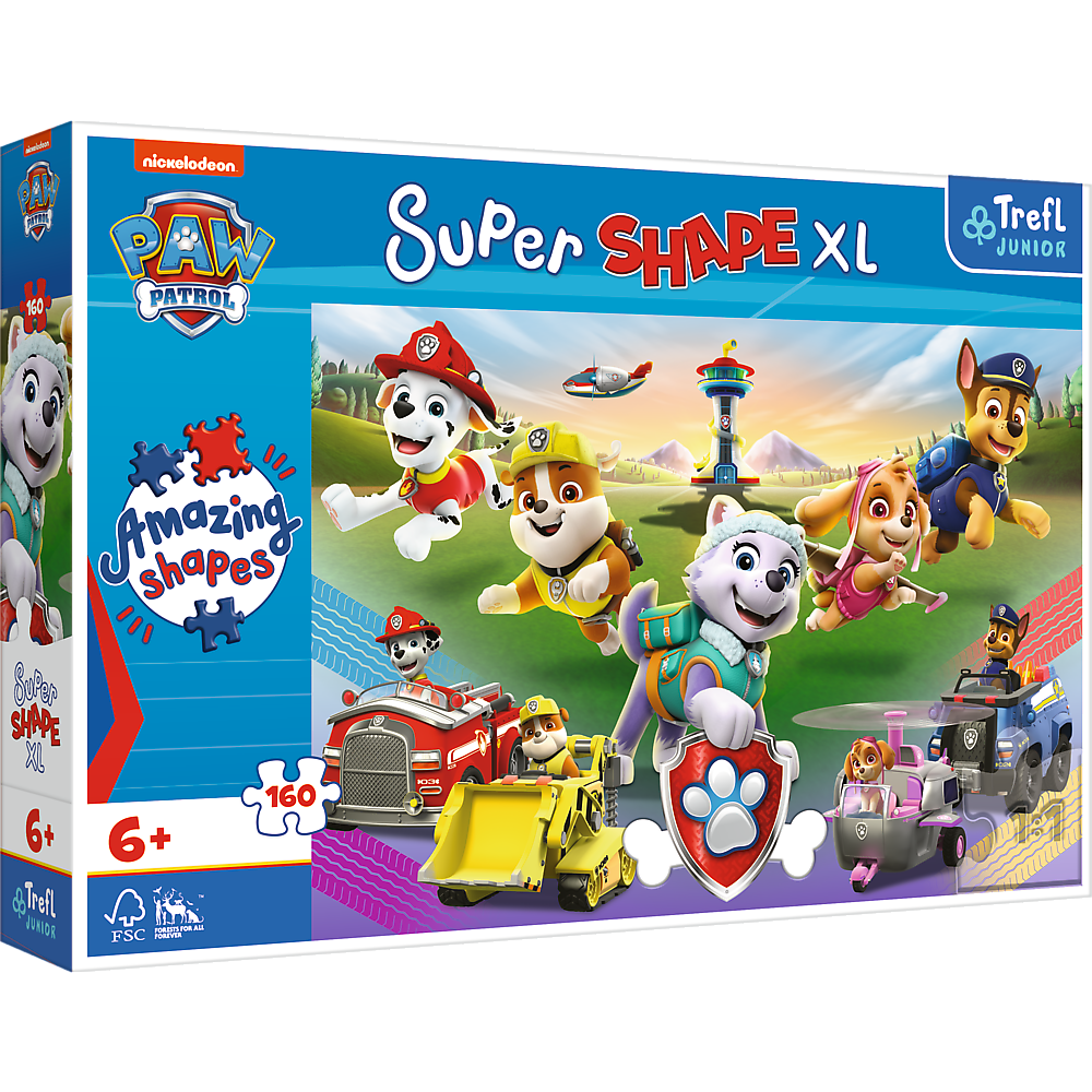 Puzzle 160 XL super shape Skaczące pieski 50021