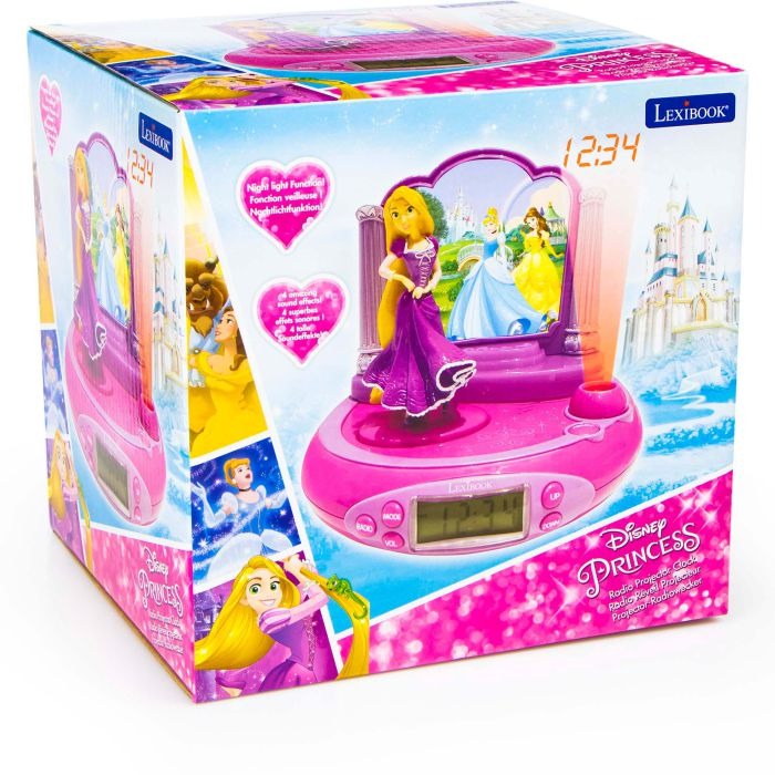 Budzik z projektorem 3D Księżniczka Roszpunka Disney Lexibook RP515DP