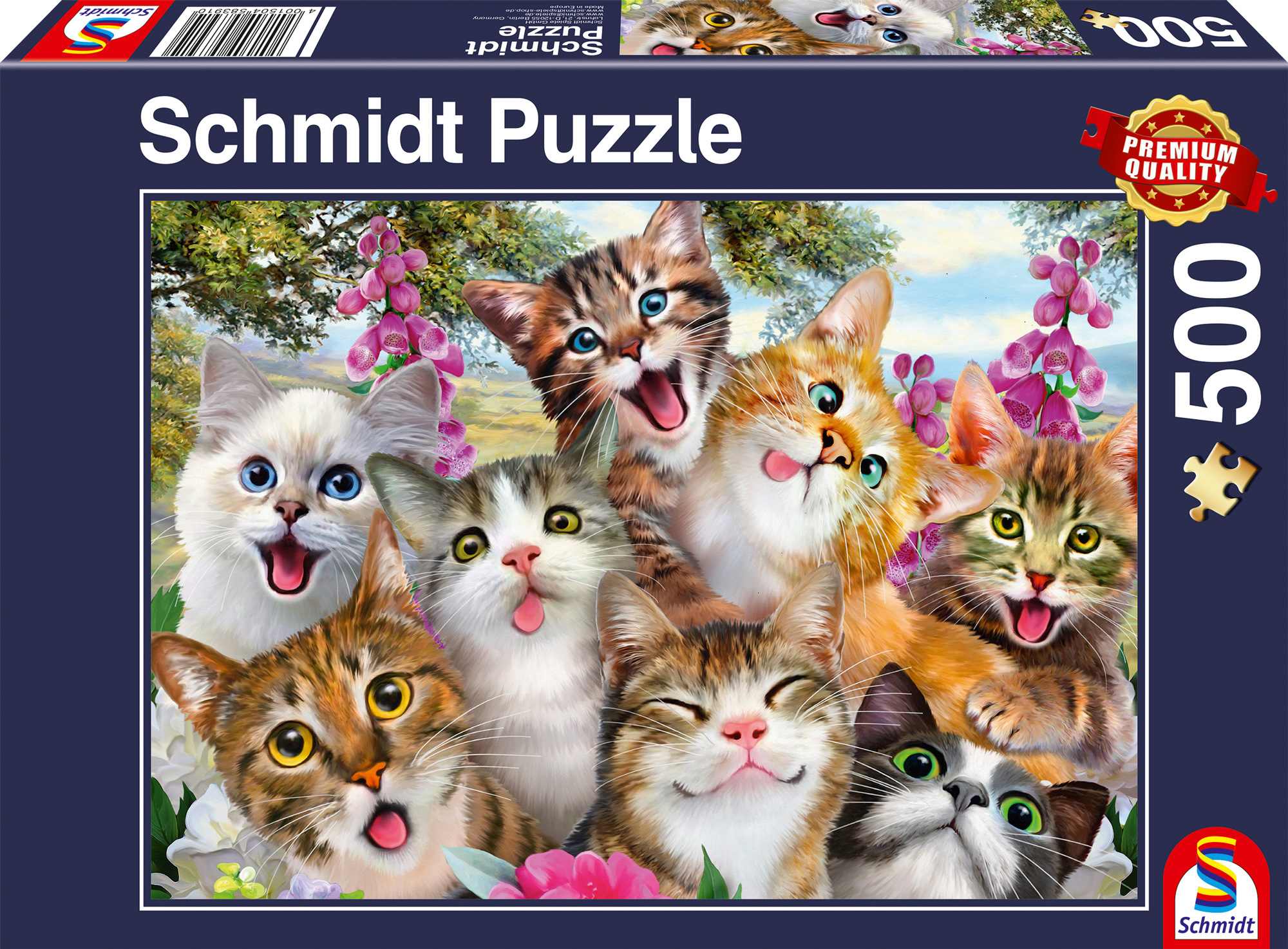 Puzzle 500 PQ Koty robią selfie
