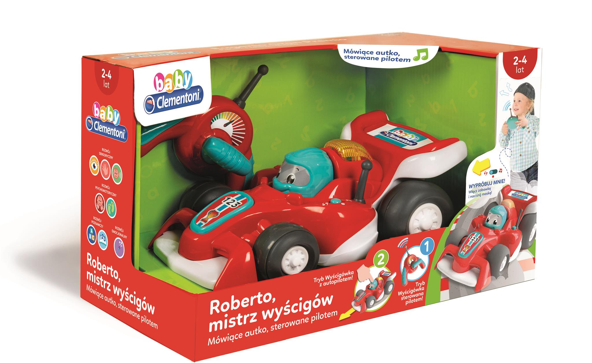 Samochód wyścigowy z pilotem Roberto mistrz wyścigów 50656