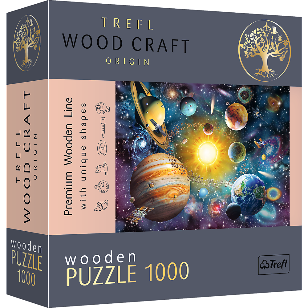 Puzzle 1000 drewniane Podróż po Układzie Słonecznym 20177
