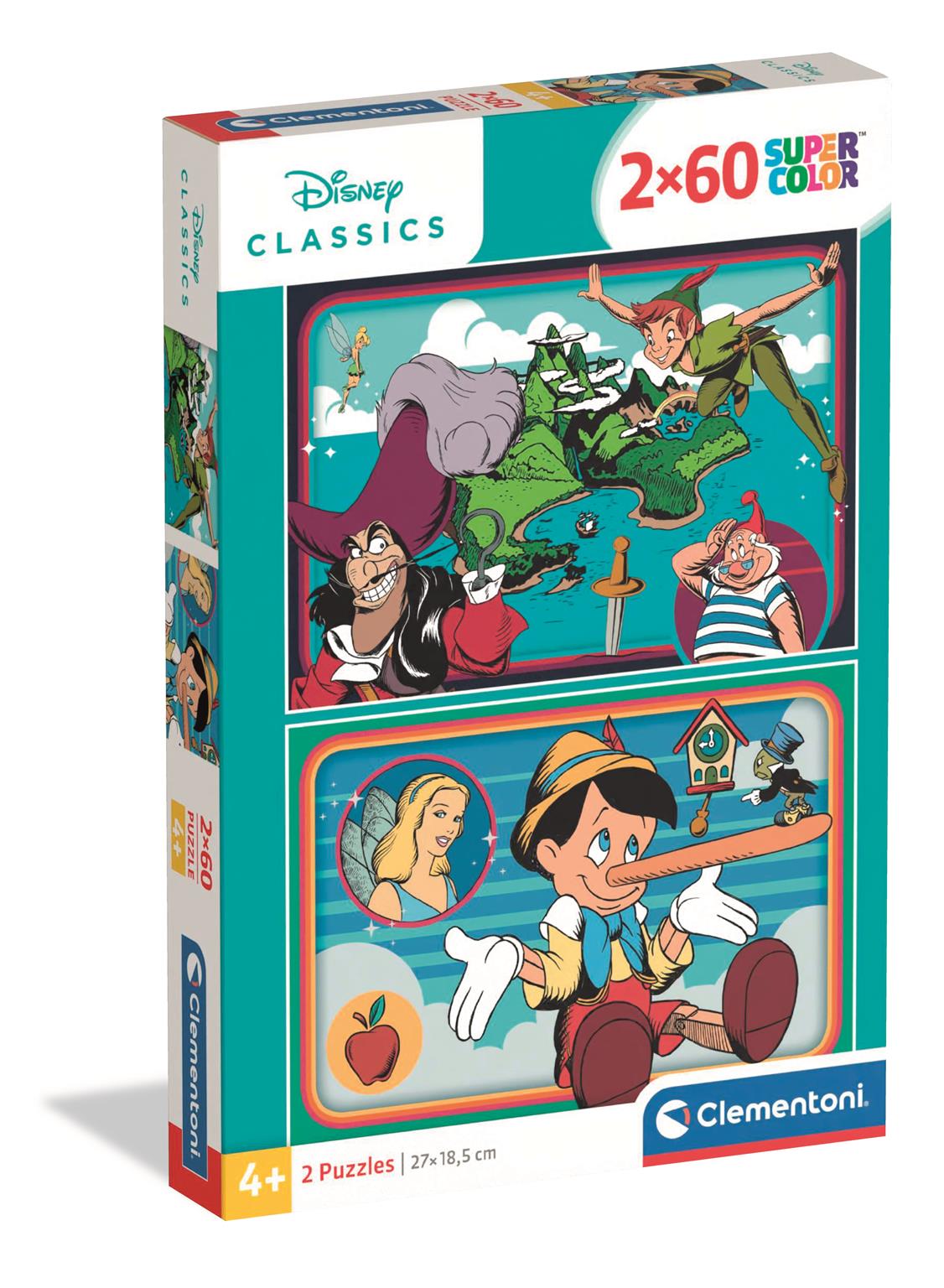 Puzzle 2x60 Super kolor Disney Classic 24823