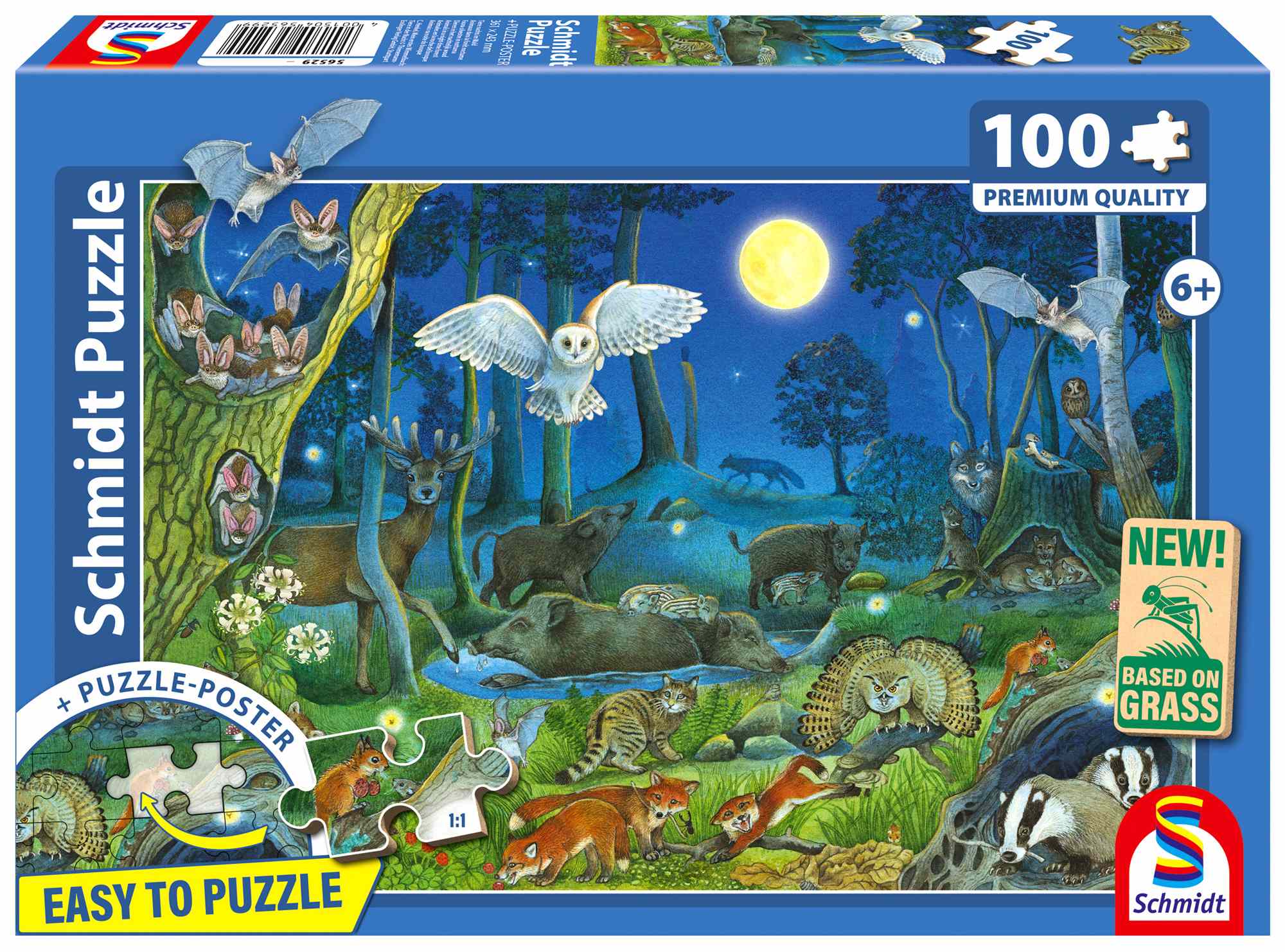 Puzzle 100 PQ Zwierzęta w lesie 113337