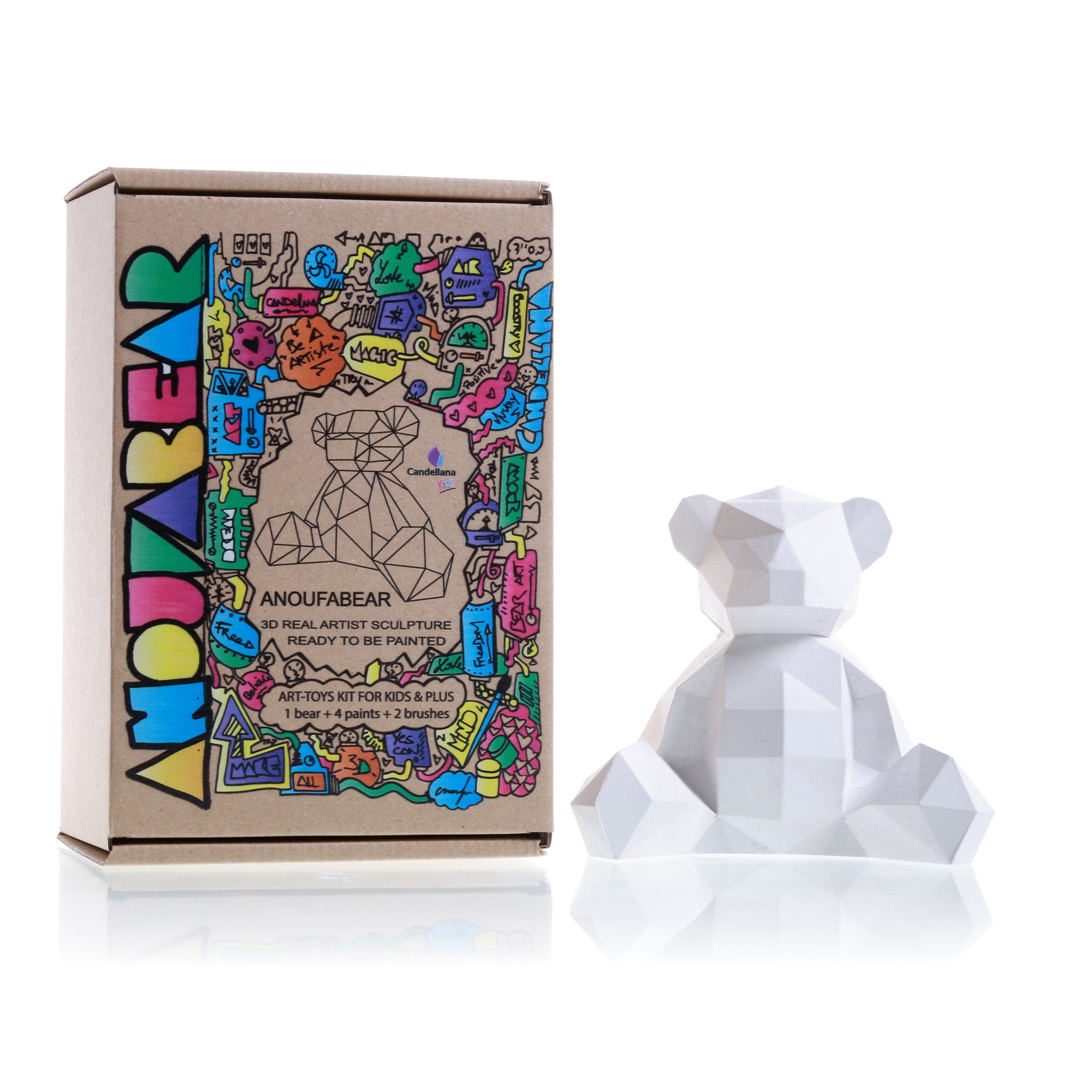 Kolorowanka 3D Anoufa Bear