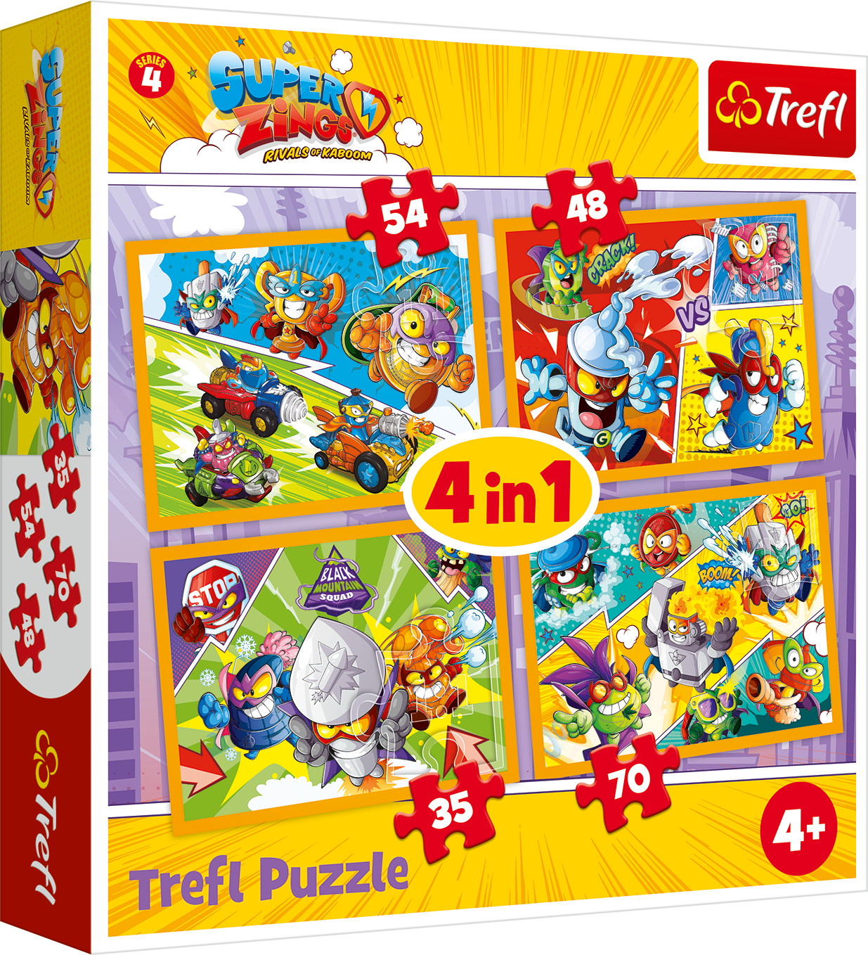 Puzzle 4w1 (35,48,54,70) Super Zings bohaterowie serii 4 34343