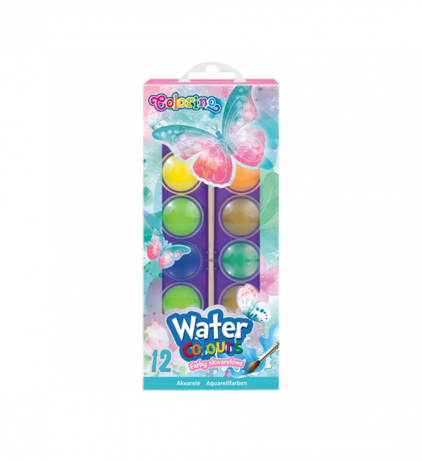 Farby akwarelowe mała pastylka Colorino dreams 12 kolorów