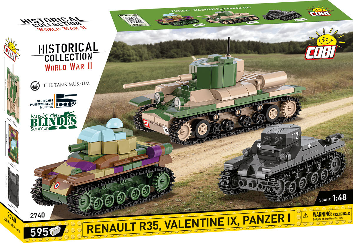 COBI klocki Czołg Renault R-35 Valentine Ix Panzer I Cobi-2740