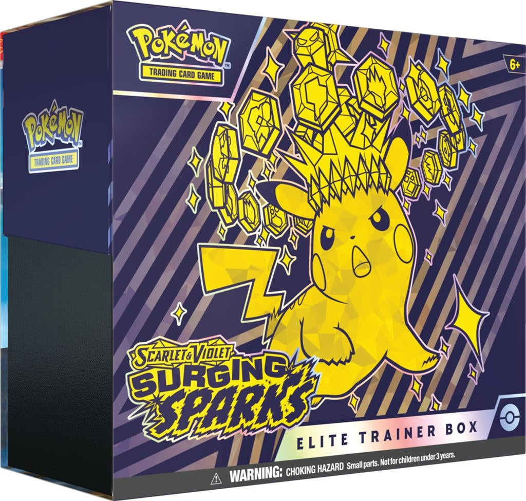 Pokemon TCG Scarlet and Violet Surging Sparks Elite Trainer Box Bundle