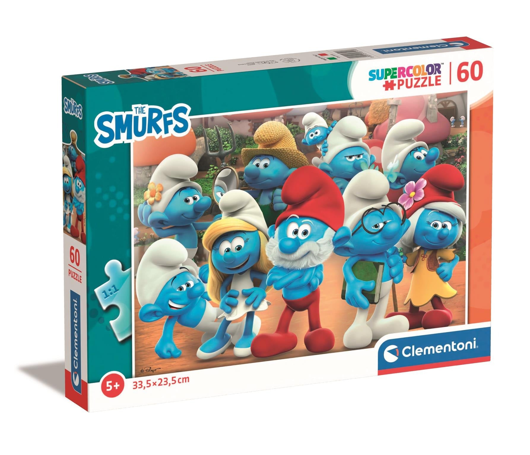 Puzzle 60 super kolor Smurfs puffi 26191