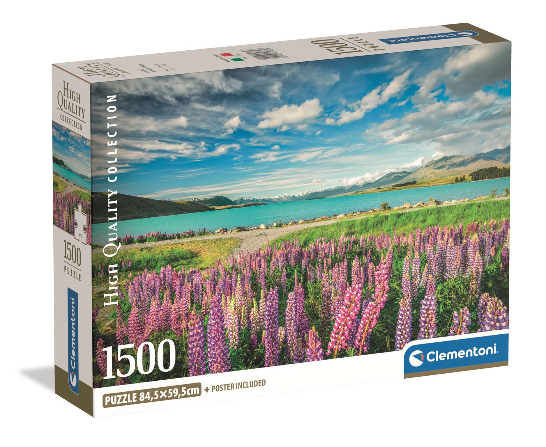 Puzzle 1500 Compact Lupins At lake Tekapo
