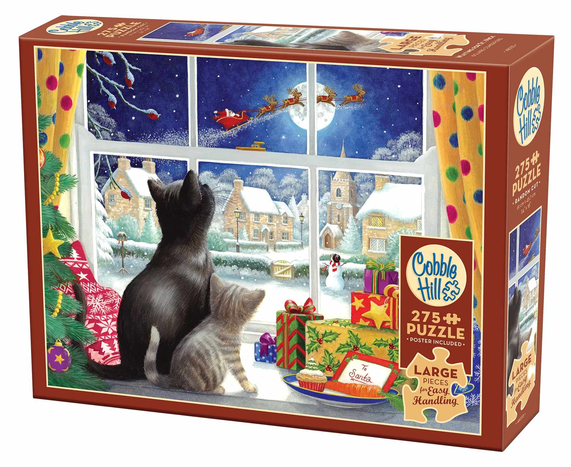 Puzzle 275 XL Czekając na Świętego Mikołaja 113764