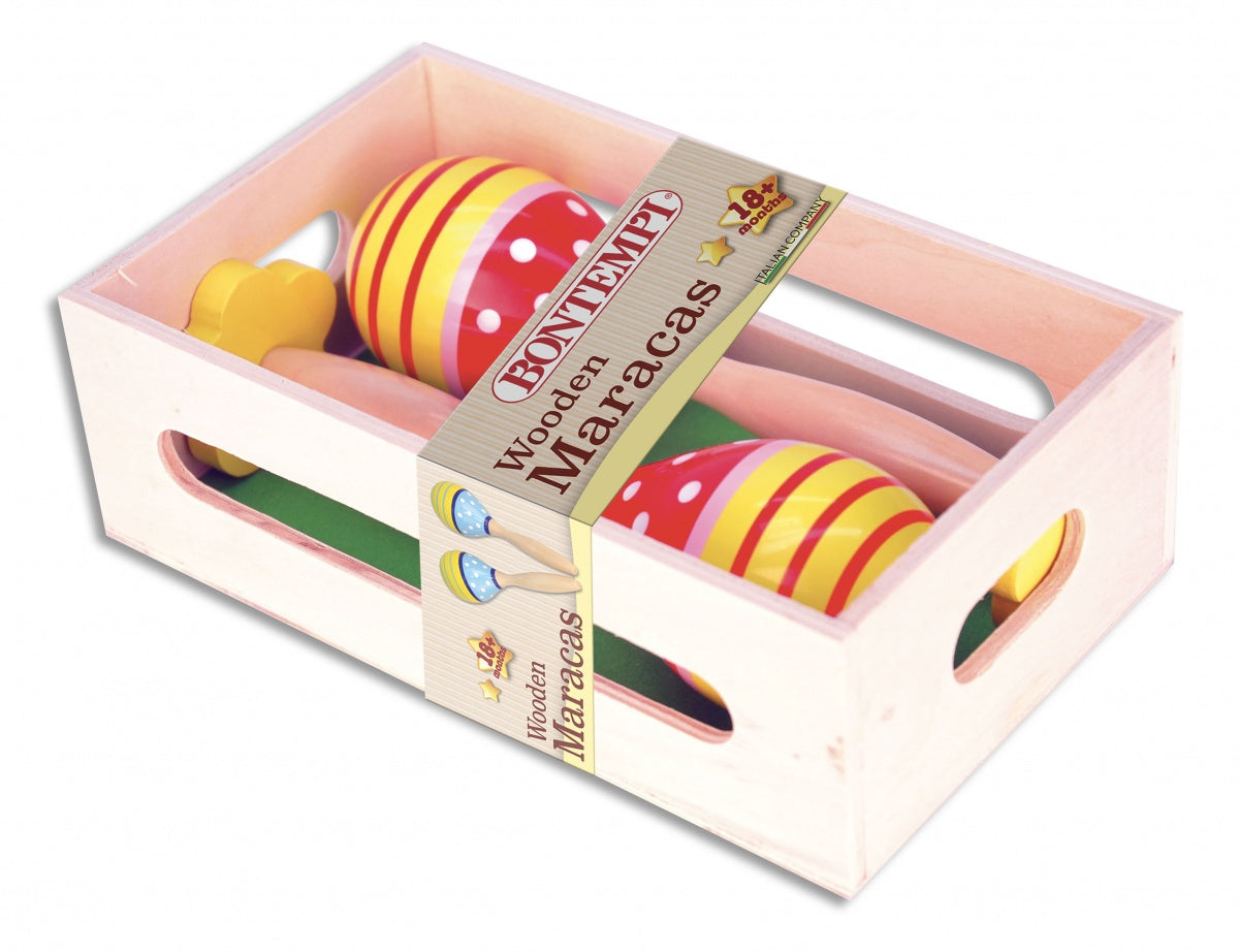 Drewniane 2 grzechotki Bontempi mix
