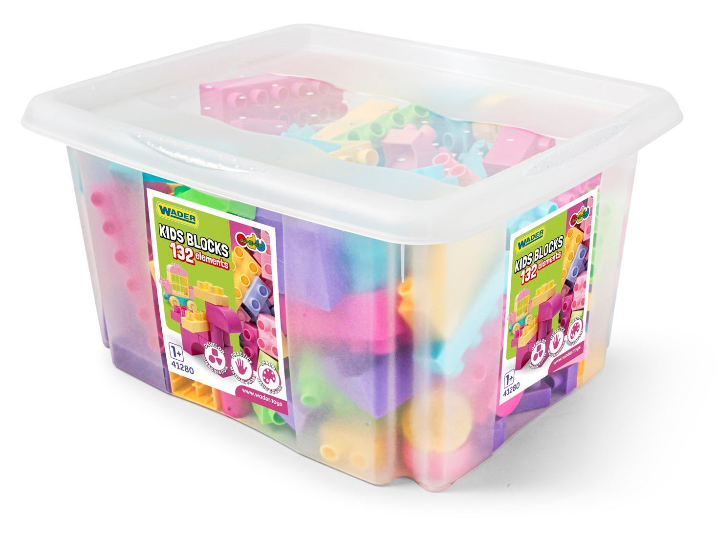 Klocki 132 elementy Kids Blocks w pojemniku 41280