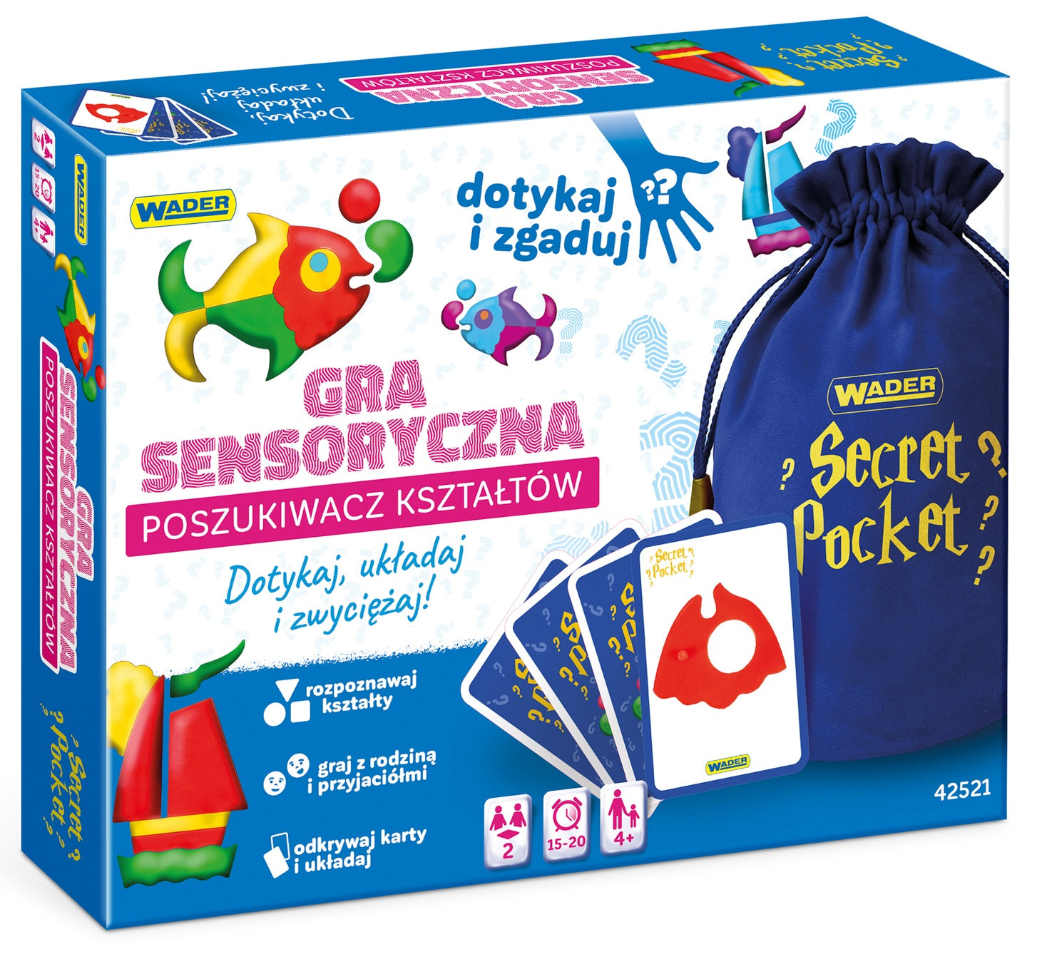 Gra Sensoryczna Poszukiwacz kształtów Secret Pocket 42521