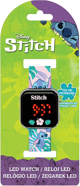 Zegarek LED z kalendarzem Stitch LAS4091