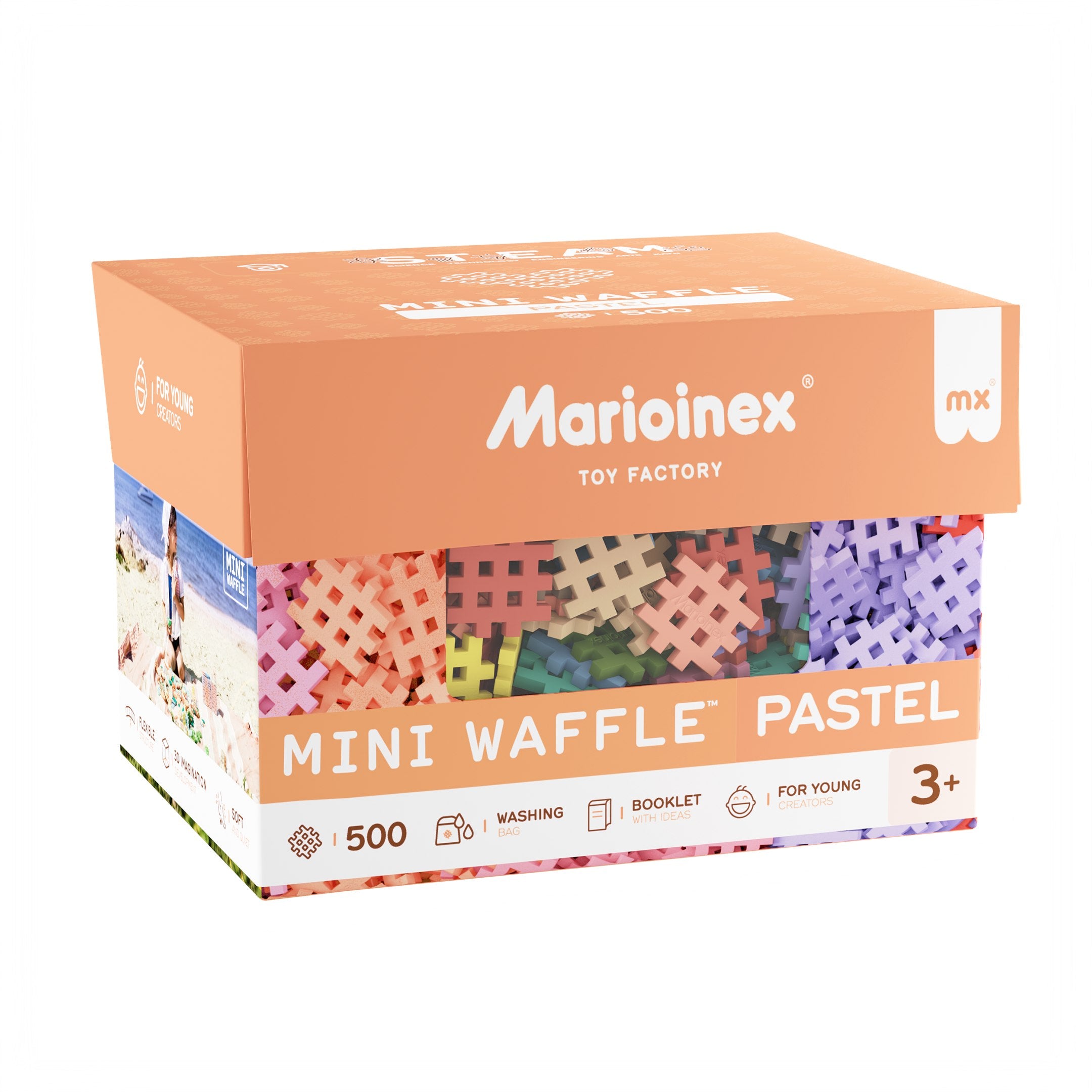 Klocki konstrukcyjne mini pastel 500 elementów