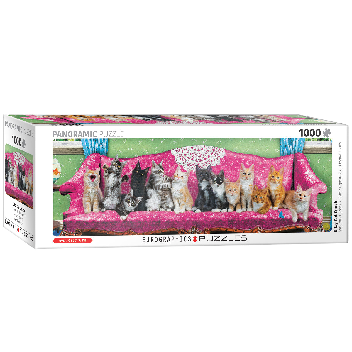 Puzzle 1000 panoramic Kitty Cat Couch 6010-5629