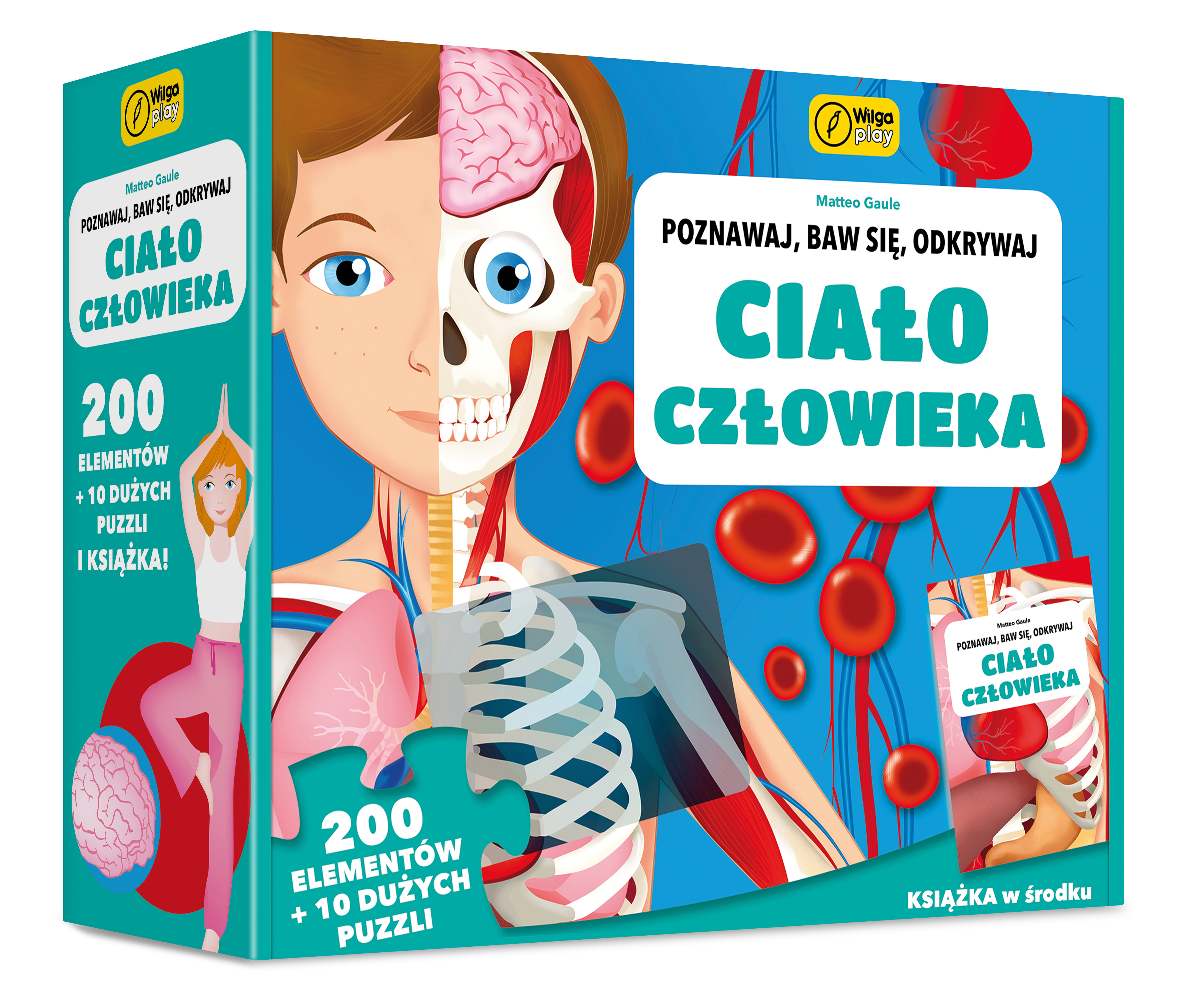 Książka i puzzle Poznawaj, baw się, odkrywaj Ciało człowieka 200 elementów