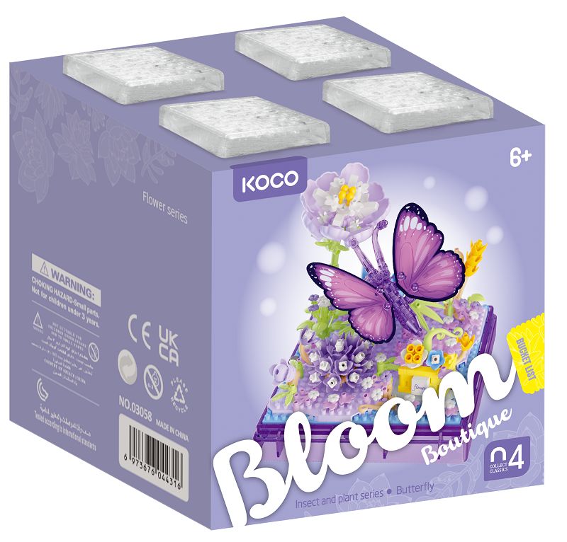 Klocki KOCO Motyl na kwiatach 471 elementów
