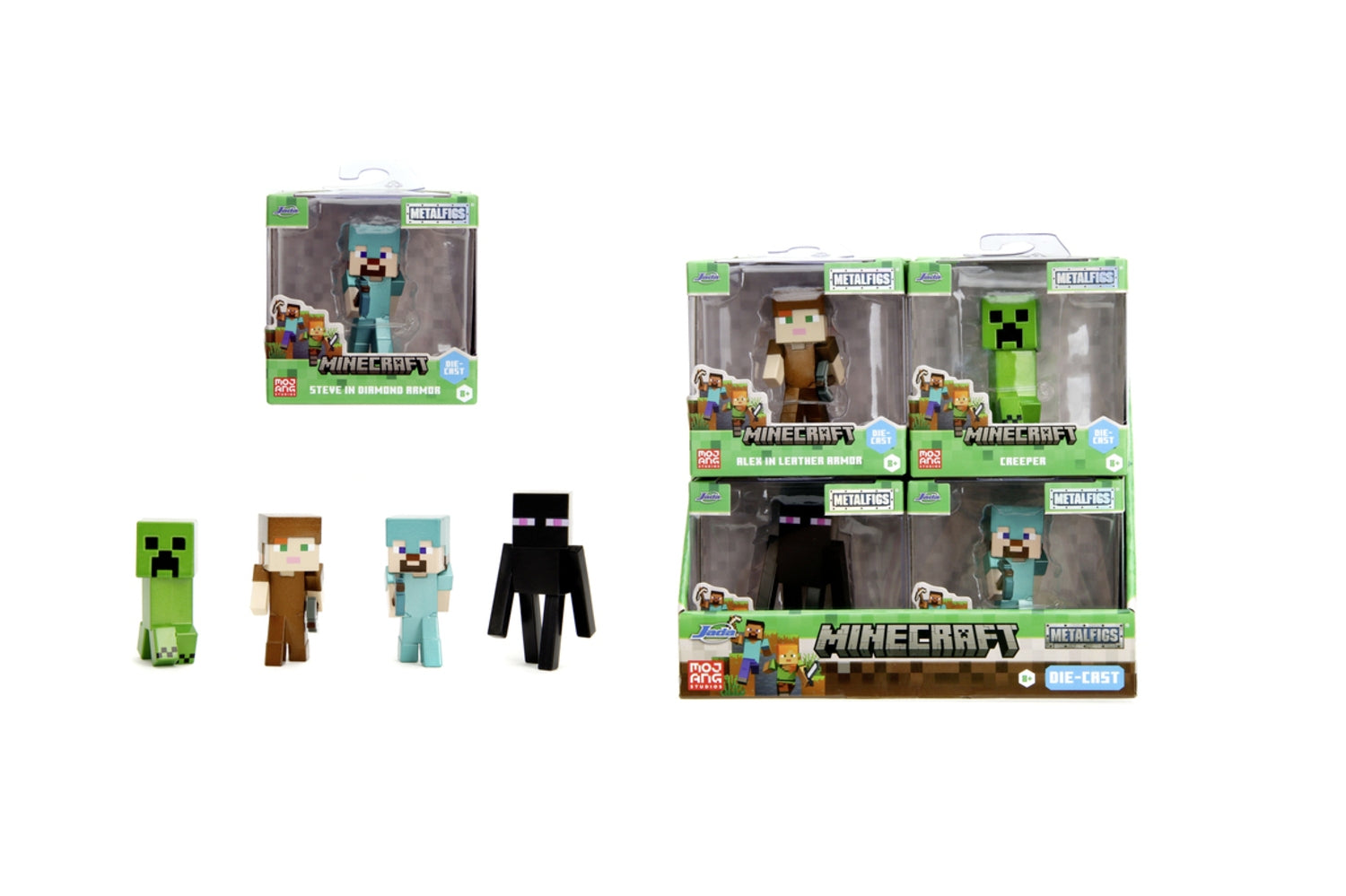 Figurka metalowa Jada Minecraft 6,5cm 1szt.mix