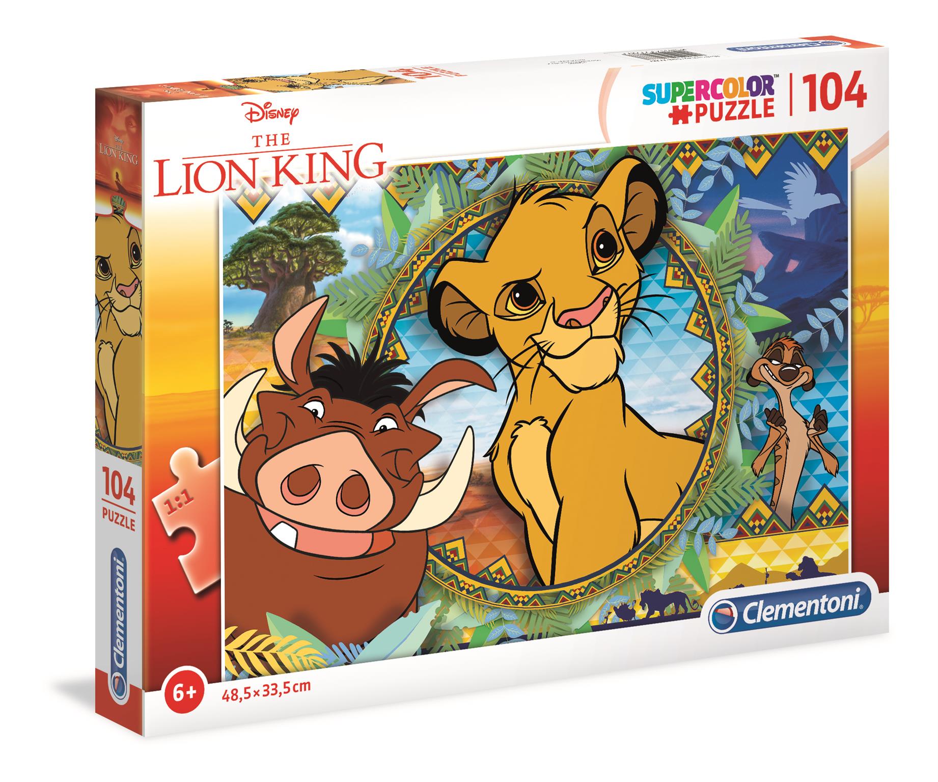 Puzzle 104 super kolor Król Lew 27287