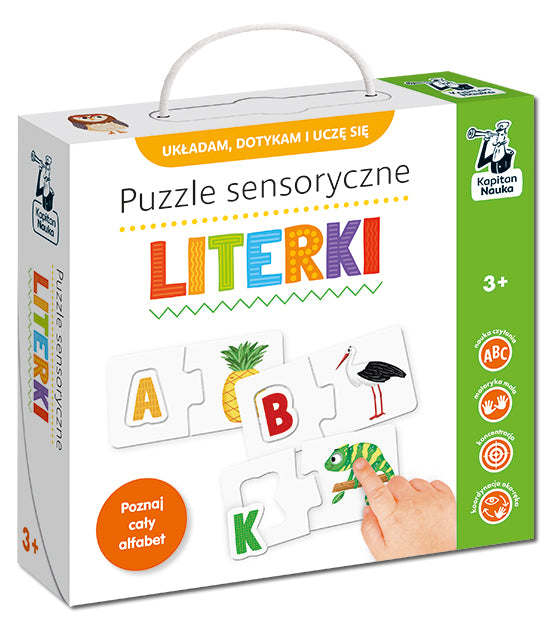Puzzle sensoryczne Literki Kapitan Nauka